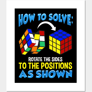 How To Solve Puzzle Cube - Funny Cubing Posters and Art